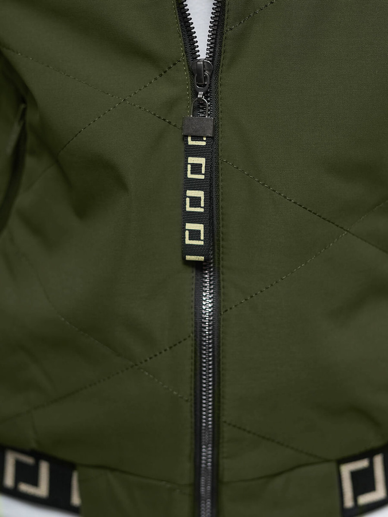 Chaqueta de mujer verde-oscura OZONEE JS/5M3161/136