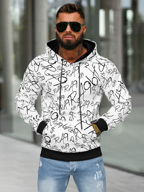 Sudadera de hombre blanca OZONEE JS/8B1253/1