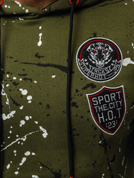 Sudadera de hombre verde OZONEE JS/DD275Z