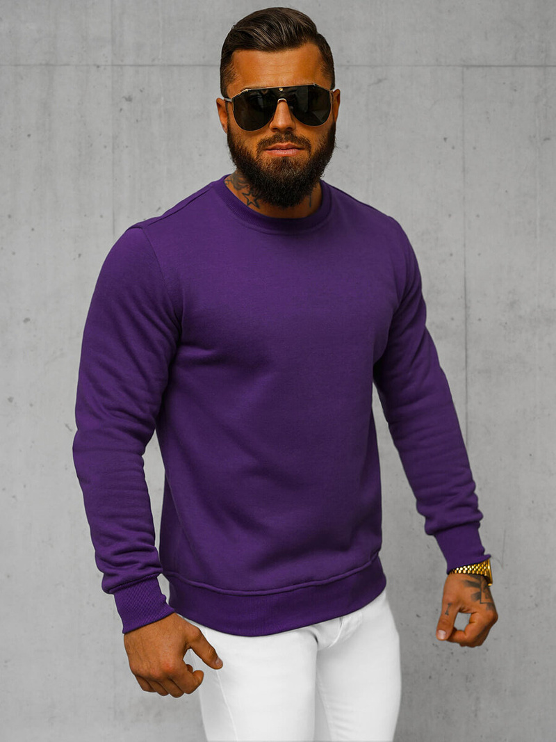 Sudadera de hombre violeta OZONEE JS/2001-10Z