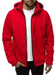 Chaqueta softshell de hombre roja OZONEE JS/56008Z