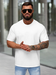 Camiseta de hombre blanco OZONEE JS/67T1298/1