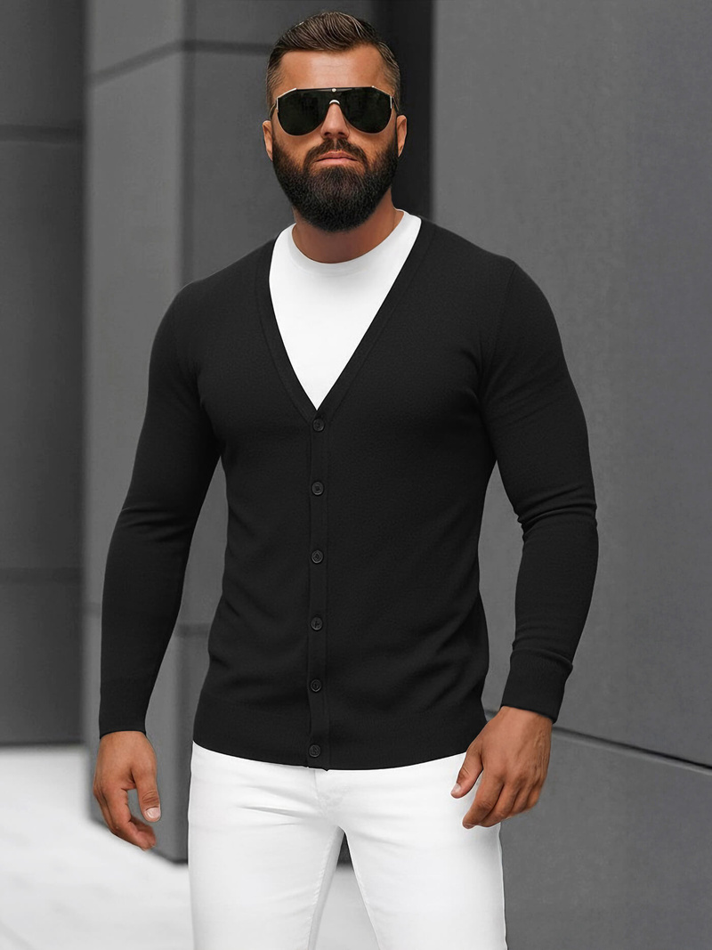 Jersey de hombre negro OZONEE NB/MM6006/4Z