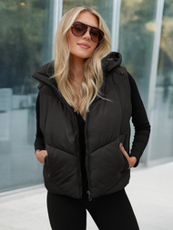 Chaleco de mujer negra OZONEE JS/16M9291/392