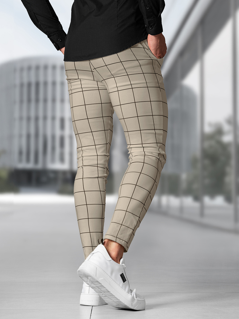 Pantalón chino de hombre beige OZONEE O/P4009Z