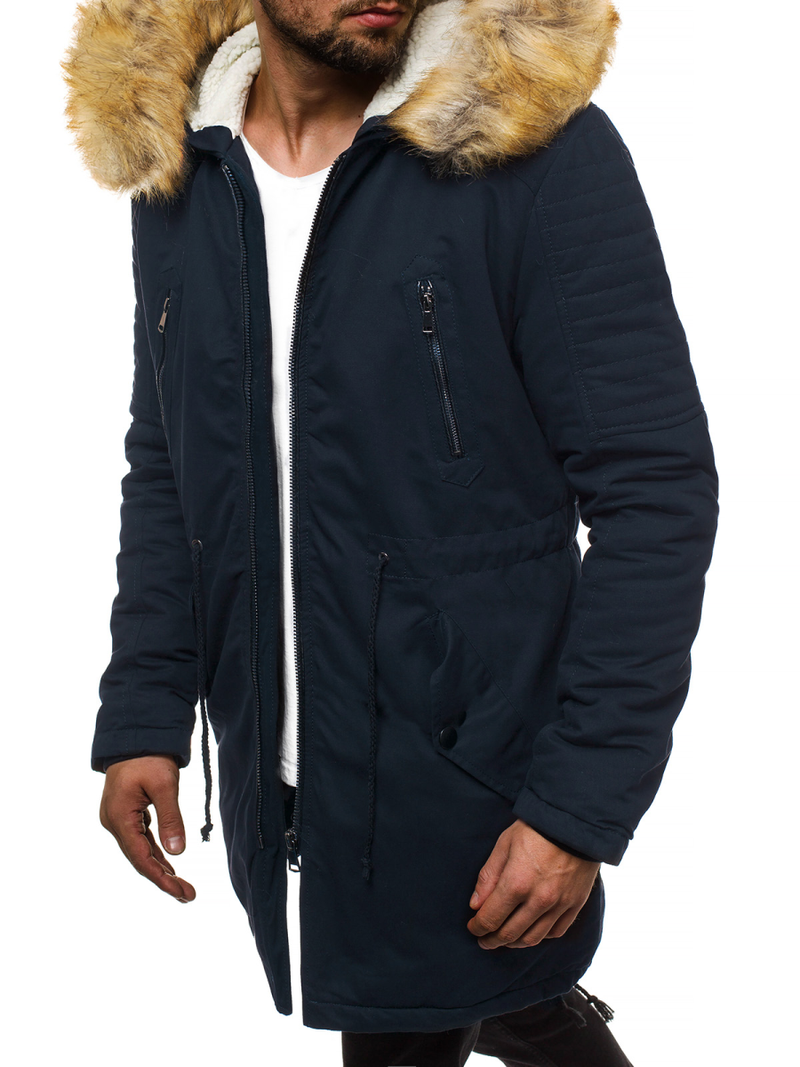 Chaqueta de invierno de hombre azul marino OZONEE JD/390