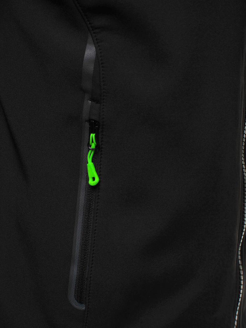 Chaqueta de hombre negra-verde OZONEE GE/12269