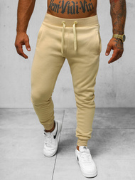 Pantalón de chándal de hombre beige claro OZONEE JS/XW01/159Z