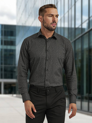 Camisa de hombre negra OZONEE V/V184