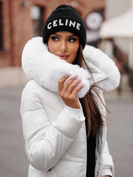 Chaqueta de mujer blanca OZONEE JS/16M9099/281