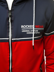 Sudadera de hombre roja OZONEE JS/DD20122