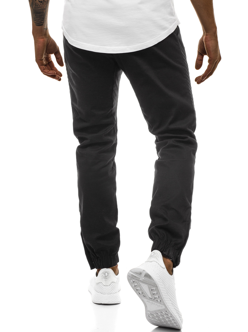 Pantalón chino jogger de hombre negro OZONEE A/0952