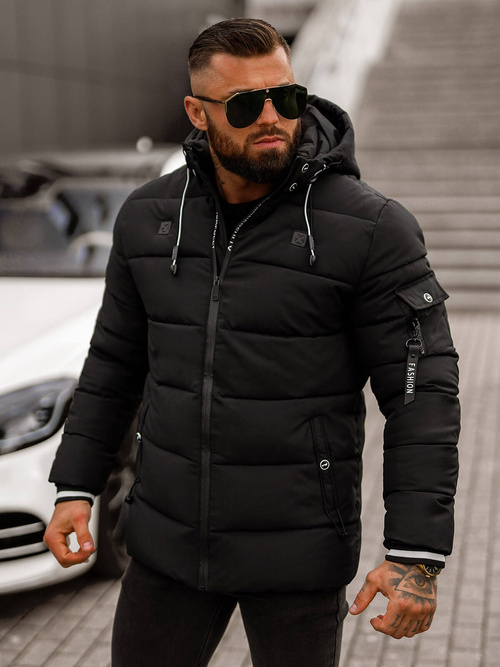 Chaqueta de hombre negra OZONEE JS/57M7502/392