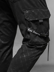 Pantalón de chándal de hombre negras OZONEE O/PS6021