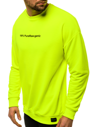 Sudadera de hombre neón amarilla OZONEE MACH/3149