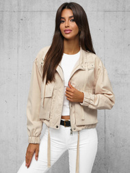 Chaqueta de mujer beige OZONEE O/G118Z