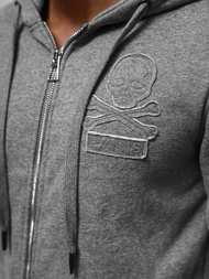 Sudadera de hombre grafito OZONEE NB/MF2003