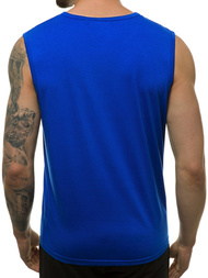 Camiseta sin mangas de hombre azul OZONEE JS/KS2077