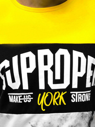 Camiseta de hombre amarillo OZONEE JS/KS1974Z