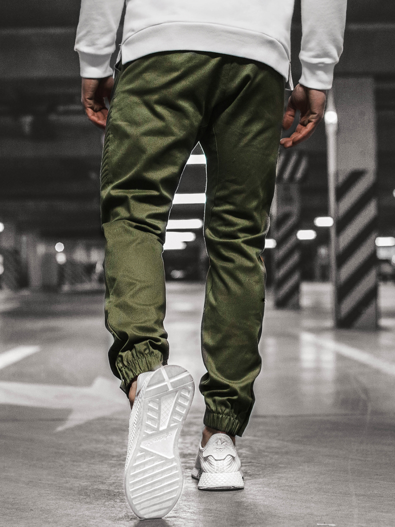 Pantalón chino jogger de hombre verde OZONEE A/0952