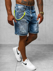 Pantalón corto de hombre azul OZONEE O/VIP-2441