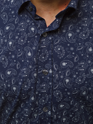 Camisa de hombre azul marino OZONEE B/K62Z