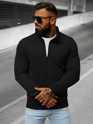 Sudadera de hombre negra OZONEE JS/2002Z