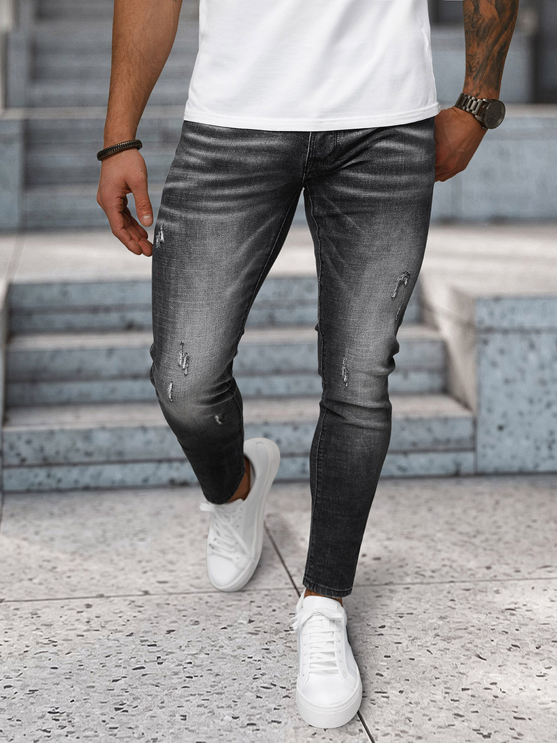 Vaqueros de hombre negras OZONEE NB/MP0070N