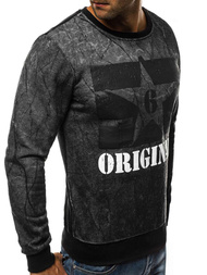 Sudadera de hombre grafito OZONEE JS/DD257