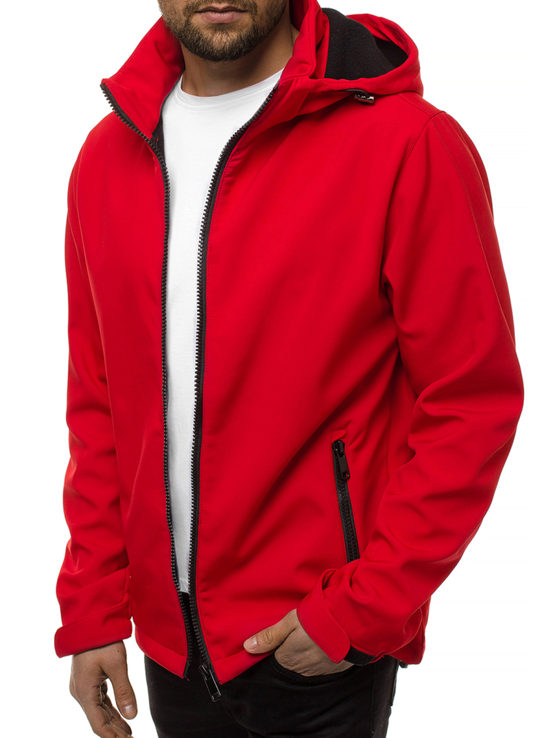 Chaqueta softshell de hombre roja OZONEE JS/56008Z