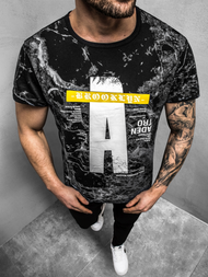 Camiseta de hombre negra OZONEE JS/SS10921Z