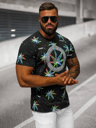 Camiseta de hombre negra OZONEE O/T136/3