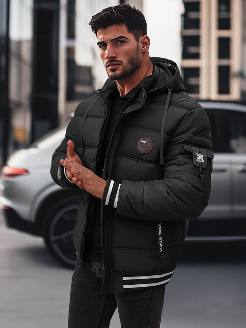 Chaqueta de hombre negra OZONEE JS/57M7501/392Z