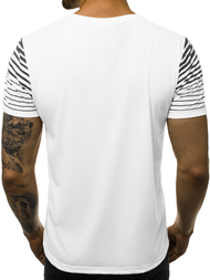 Camiseta de hombre blanco OZONEE JS/KS2058