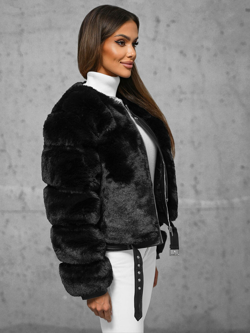 Chaqueta de mujer negra OZONEE JS/11Z8080