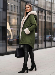 Chaqueta de mujer en verde OZONEE JS/M763/136Z