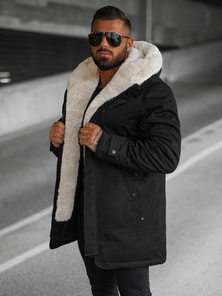 Chaqueta de invierno de hombre negra OZONEE JS/22M319/392Z