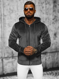 Sudadera velour de hombre grafito OZONEE JS/8B1168/6