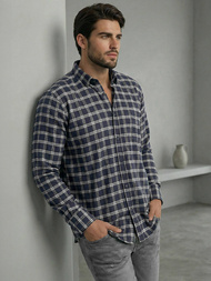 Camisa de hombre azul marino OZONEE V/V173Z