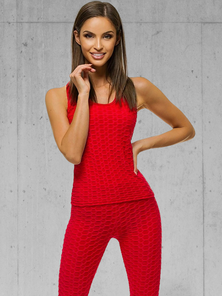 Conjunto de chándal de dos piezas de rojo ZONEE JS/YW88037/5