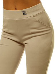 Leggings para mujer beige OZONEE JS/1027/A8