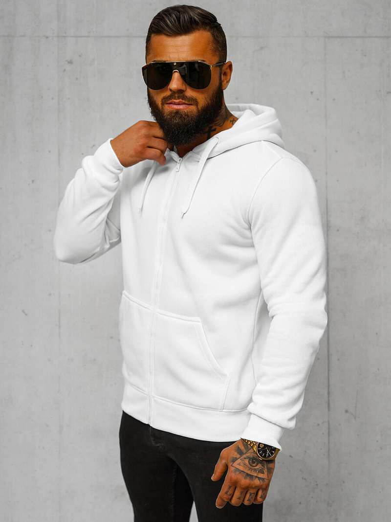 Sudadera de hombre blanca OZONEE JS/2008Z