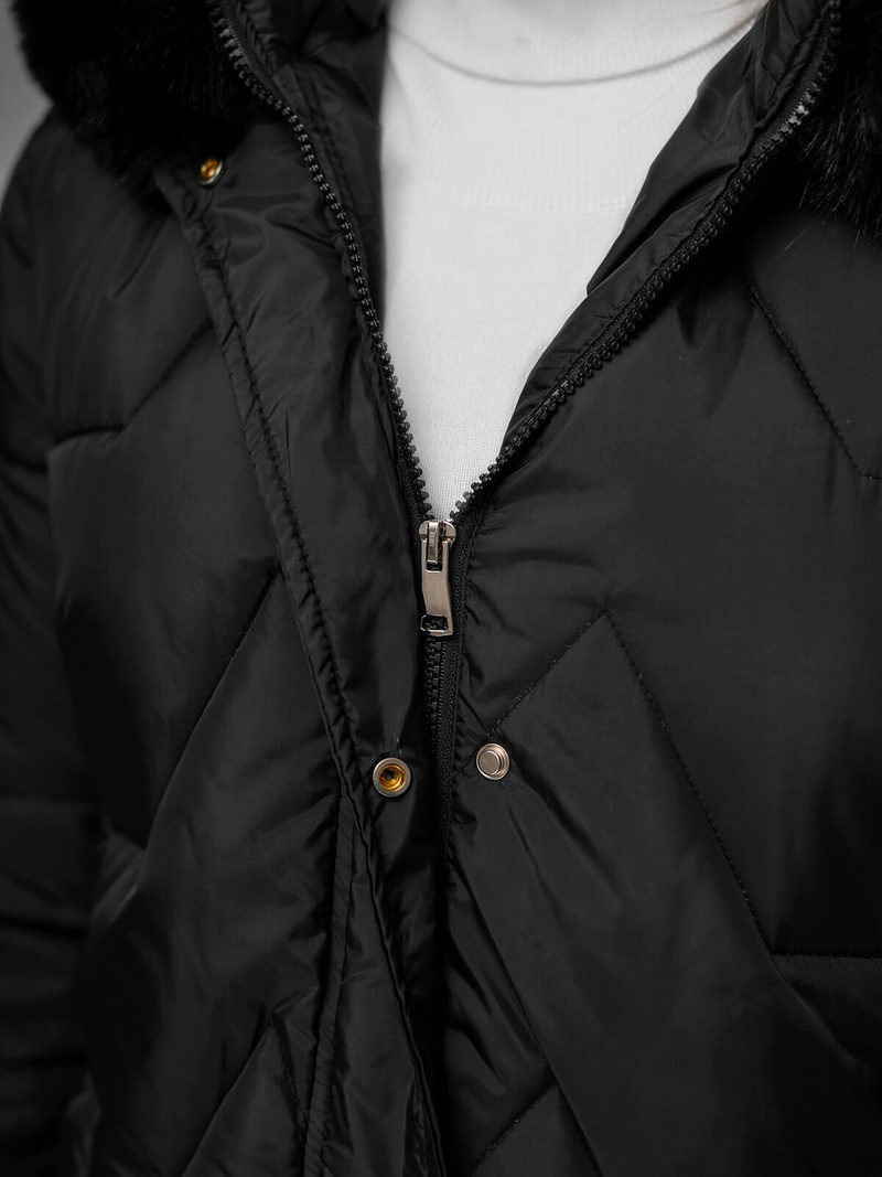 Chaqueta de mujer negra OZONEE JS/16M9202/392Z