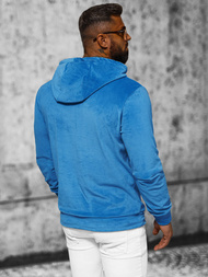 Sudadera velour de hombre azul OZONEE JS/8B1170/17