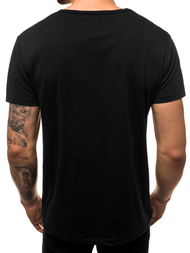 Camiseta de hombre negra OZONEE JS/KS1958