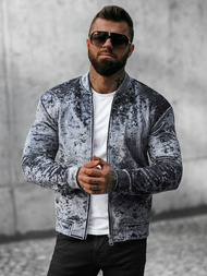 Sudadera velour de hombre gris OZONEE O/D8120