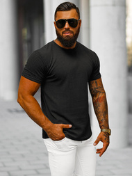 Camiseta de hombre negras OZONEE O/7766T