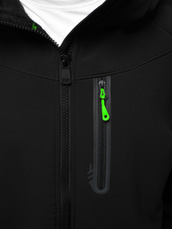 Chaqueta de hombre negra-verde OZONEE GE/12269