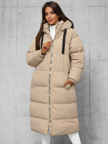 Chaqueta de mujer beige OZONEE JS/5M3163/62Z
