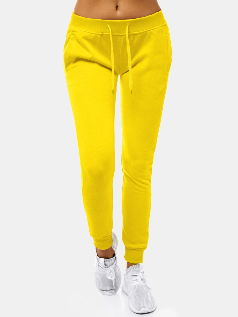Pantalón de chándal para mujer amarillo OZONEE JS/CK01